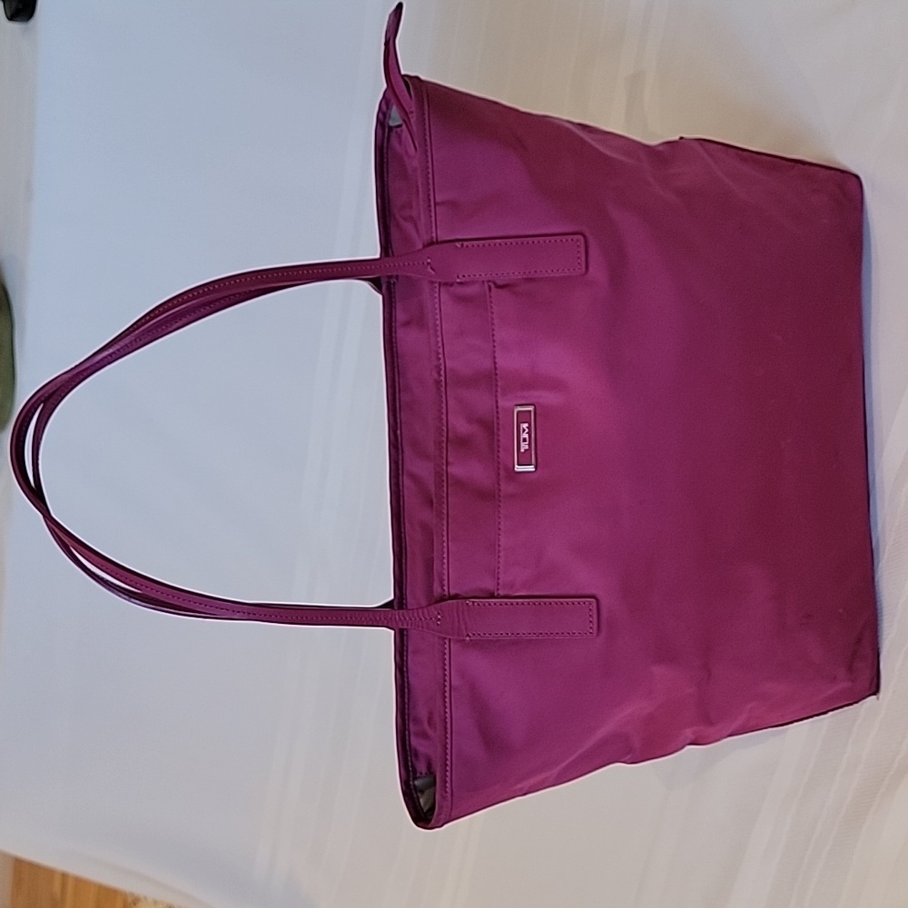 Tumi Shoulder Tote Bag Color: Cherry                       18"W x 12"H x 6"D